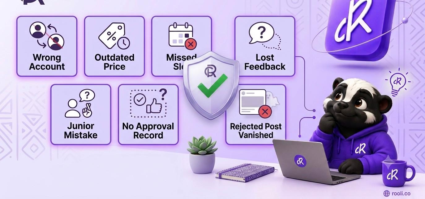 7 Social Media Posting Mistakes That Happen When Nobody Approves Content