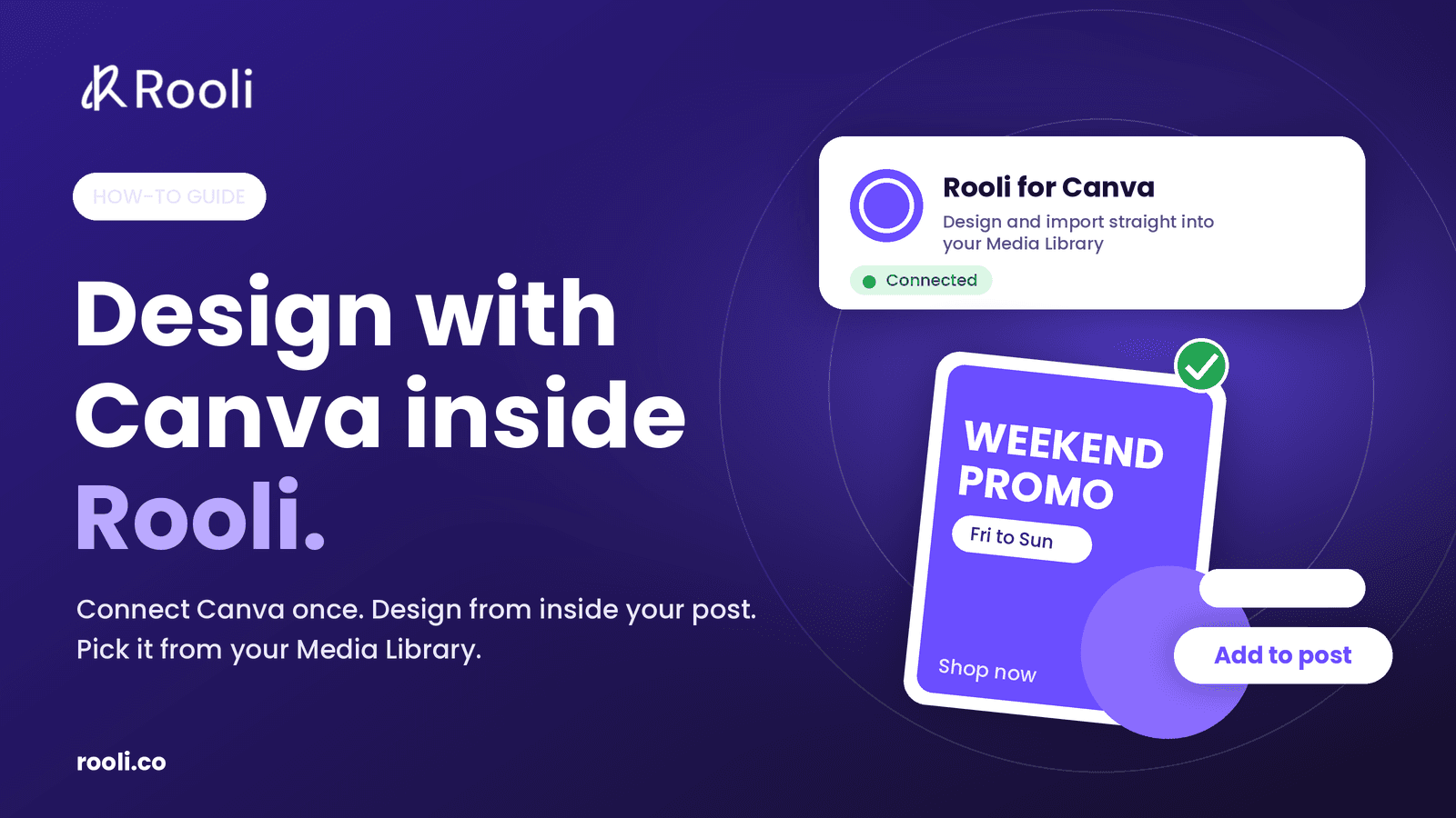 How to Design with Canva Inside Rooli and Add Media to Your Posts